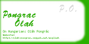 pongrac olah business card