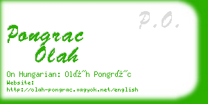 pongrac olah business card